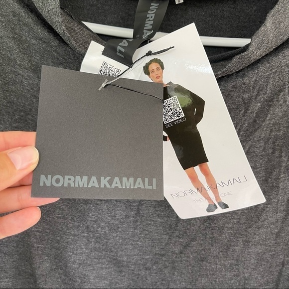 NEW Norma Kamali All in One Dress Dark Grey Size Small NWT - Picture 4 of 8